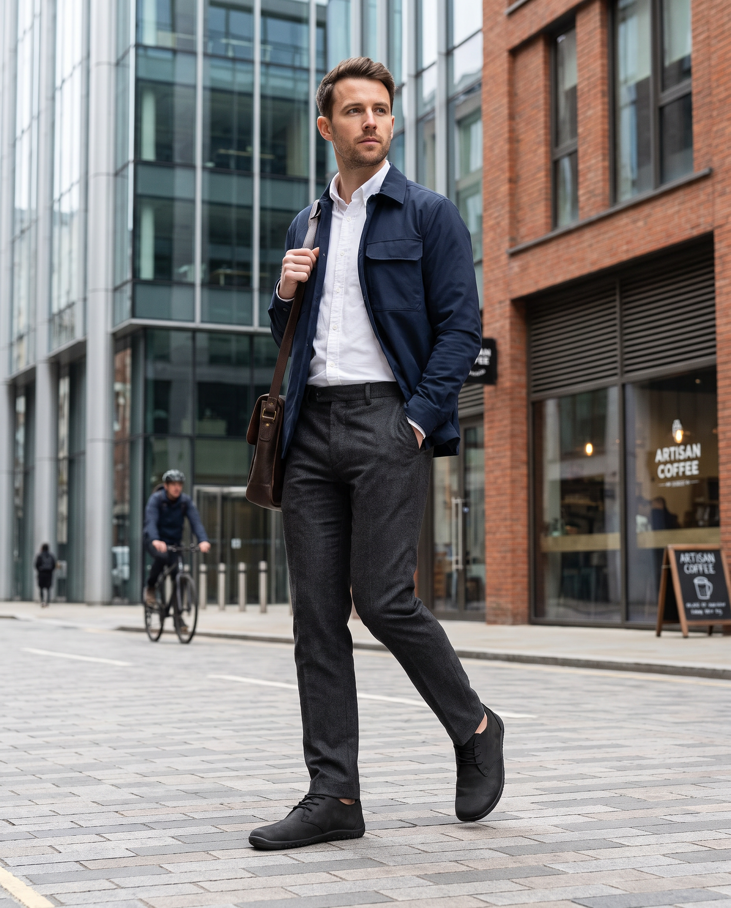 Chaussures Barely Barefoot Stonepass pour tous les jours - Cuir noir
