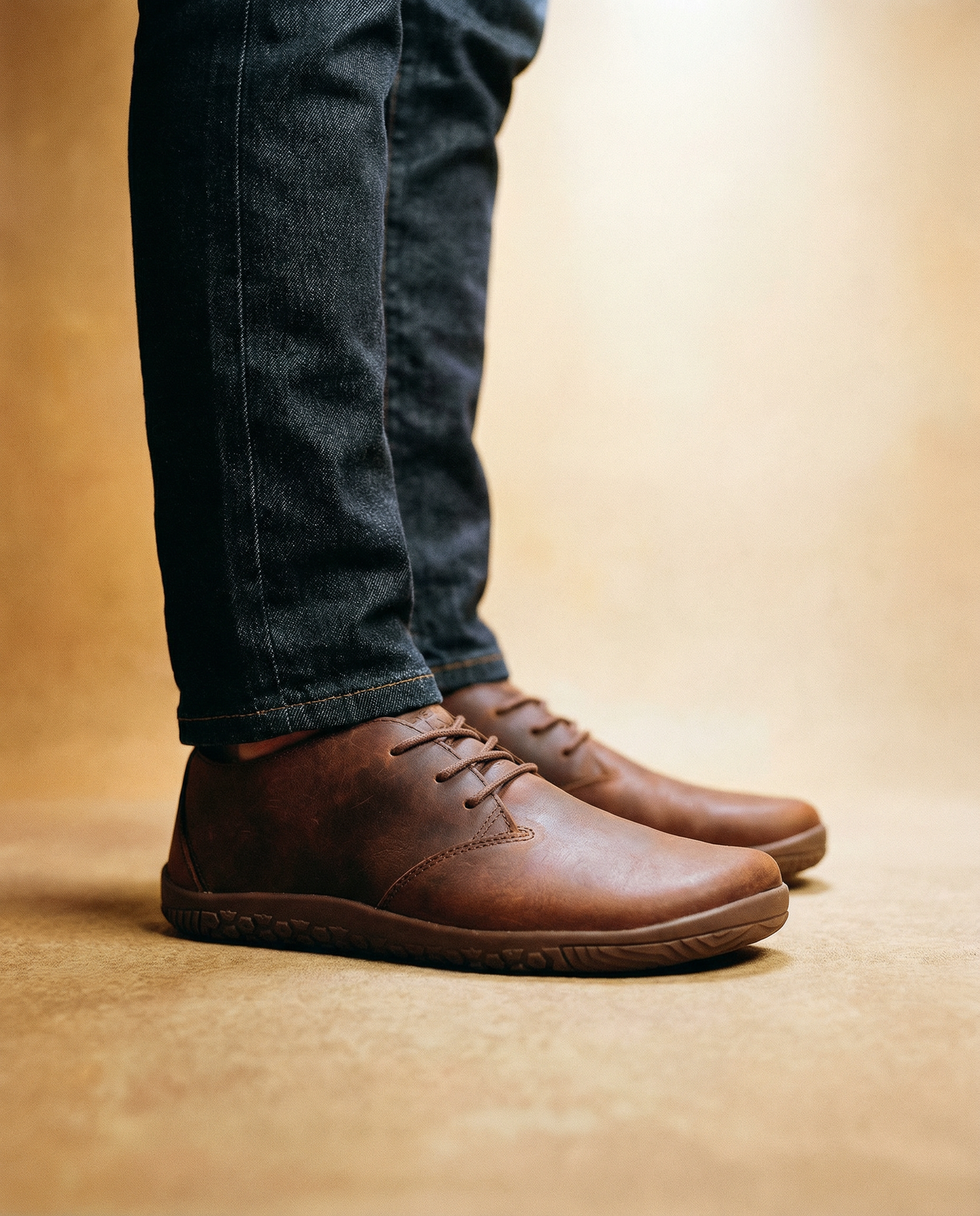 Barely Barefoot Stonepass Alltagsschuhe – Braunes Leder